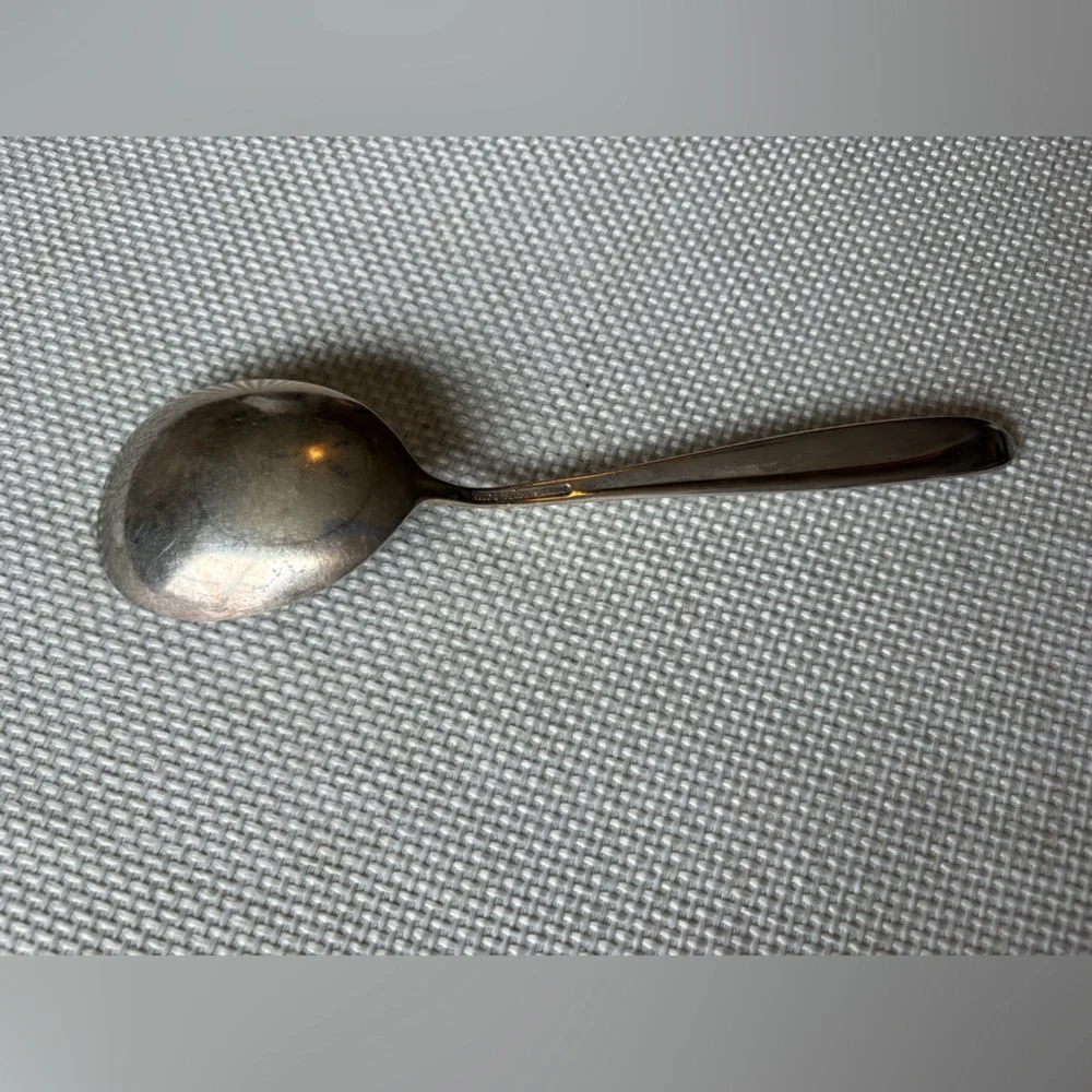 Reed & Barton Silver Sculpture Casserole Serving Spoon Sterling Heavy 1950s